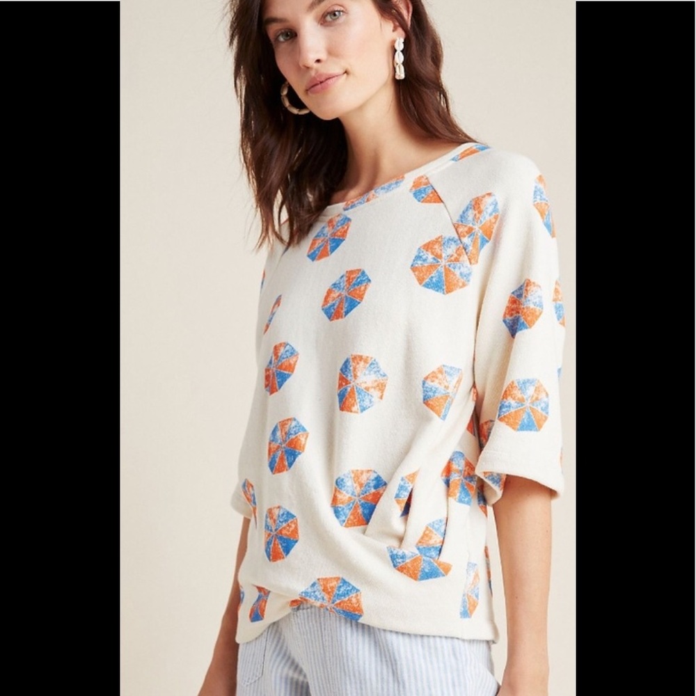 Eva Franco for Anthropologie twisted sweatshirt